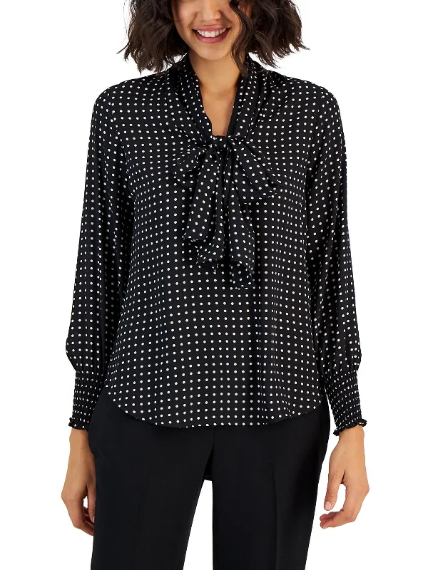 Loyalty Reward Womens Polka Dot Smocked Blouse