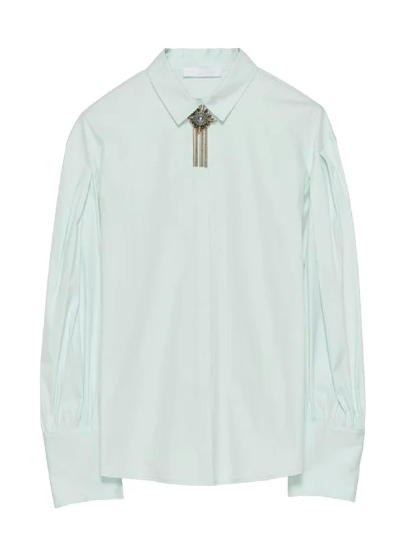 Lowest Prices Women's Poplin Balloon Sleeve Shirt In Mint