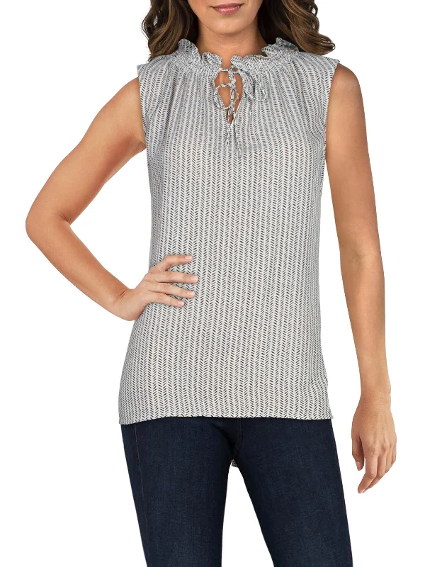 Great Deals Womens Printed Sleeveless Blouse