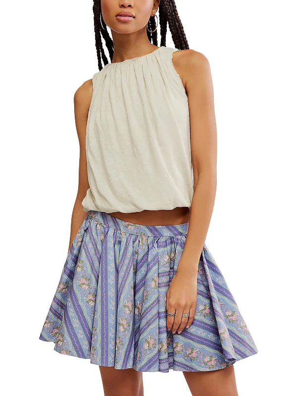 Deal of the Week Womens Raw Hem Ruched Pullover Top