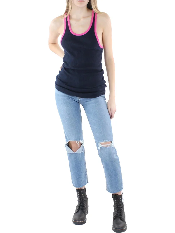 Super Bargain Womens Ribbed Racerback Tank Top