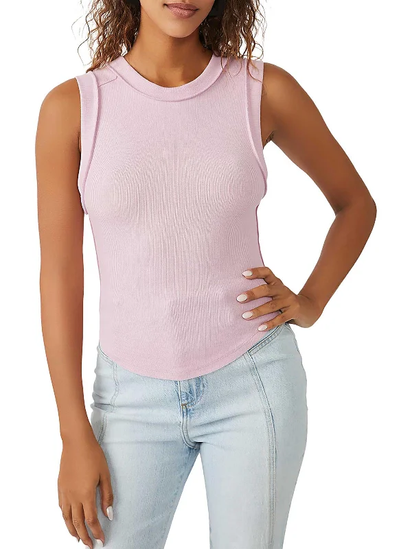 New Markdowns Womens Ribbed Tank Pullover Top