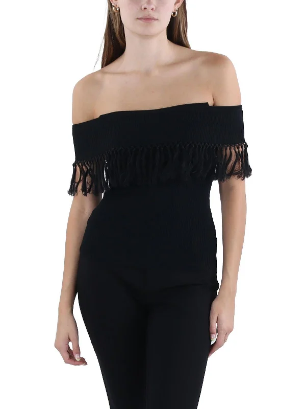 Sale Event Womens Roll Neck Embellished Off The Shoulder