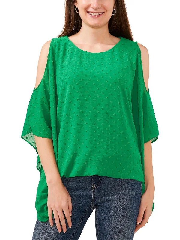 While Supplies Last Womens Round Neck Dressy Cold Shoulder