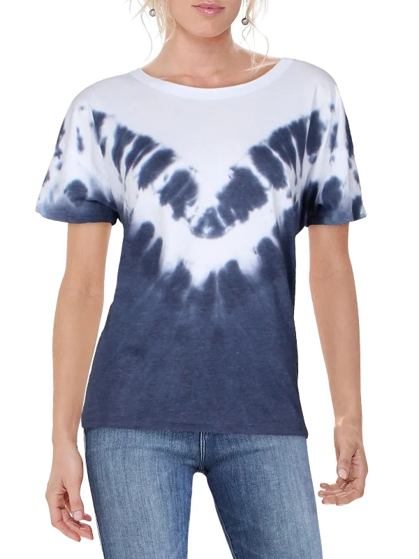 Act Now Womens Tie Dye Casual T-Shirt