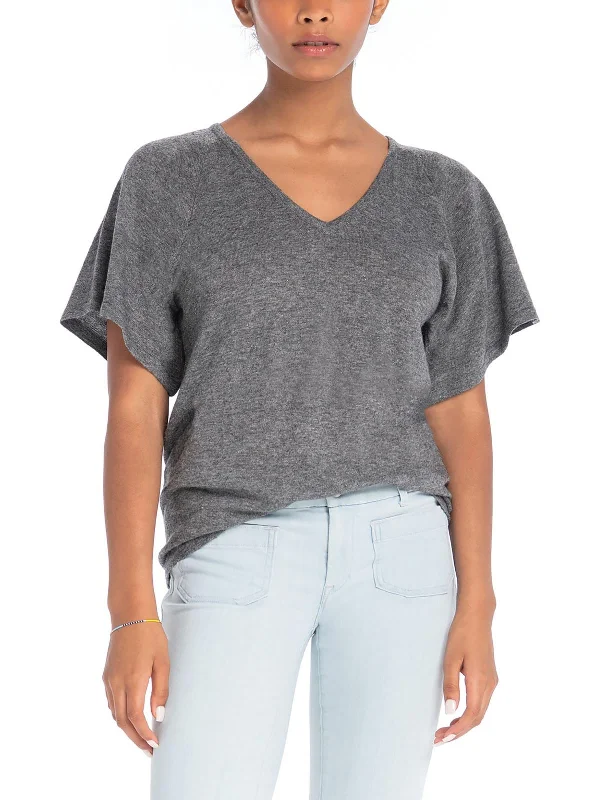 Special Promotion Womens V Neck Short Sleeve Pullover Top
