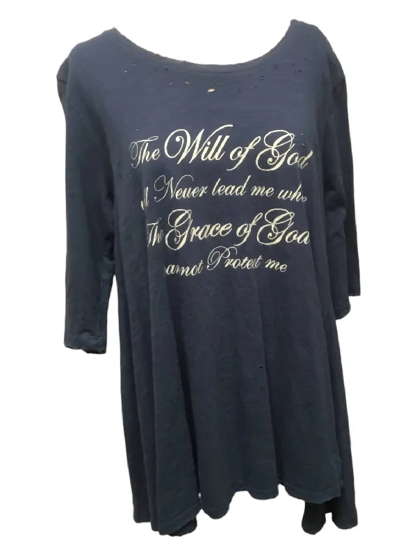 Low Prices Women's We Are Made Tattered Shirt In Dark Blue